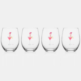 Grappig drankgerei voor cocktails, barwagen voor m wijnglas zonder voet