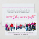 Grappig drie foto's allemaal is niet rustig letter feestdagenkaart (Voorkant / Achterkant)