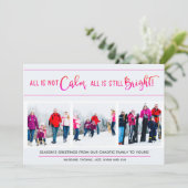 Grappig drie foto's allemaal is niet rustig letter feestdagenkaart (Staand voorkant)