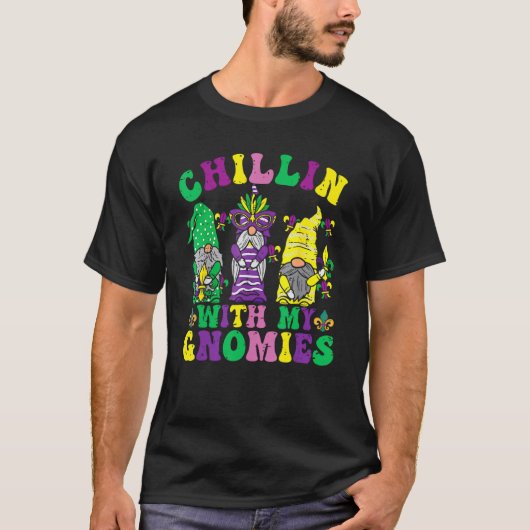 Grappig drie keer dat ik met mijn kapper Mardi Gra T-shirt (Voorkant)