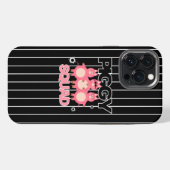 Grappig drie varken iPhone hoesje (Achterkant horizontaal)