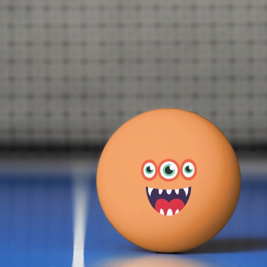 Grappig drieogige verkuilverkookser. pingpongbal (Net)