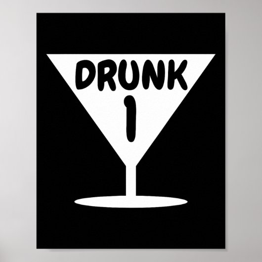 Grappig Drink 1 Party Thing Halloween Kostuum Poster (Voorkant)