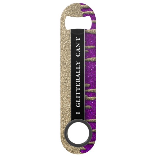 Grappig Drink Beer Glitter Drip Sparkles Gold Speed Flessenopener (Voorkant)