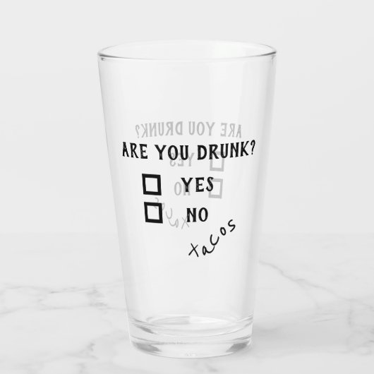 Grappig Drink Ben je Drink Tacos Beer Stein Glas (Achterkant)