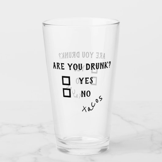 Grappig Drink Ben je Drink Tacos Beer Stein Glas (Voorkant)