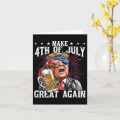 Grappig Drink bierteam maakt 4th of July Great Ag Kaart (Gele Bloem)