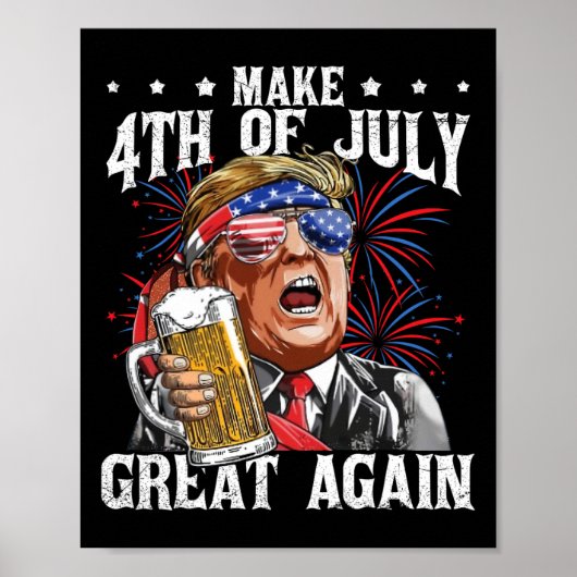 Grappig Drink bierteam maakt 4th of July Great Ag Poster (Voorkant)