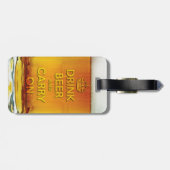 Grappig drink biertje en ga verder bagagelabel (Achterkant horizontaal)
