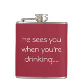 Grappig drink cadeau.. kerstfles heupfles (Voorkant)
