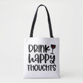 Grappig Drink Canvas tas wijncitaat (Voorkant)