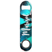 Grappig Drink citaat Abstracte onderwaterkristalle Speed Flessenopener (Achterkant)