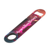 Grappig Drink citaat Abstracte onderwaterkristalle Speed Flessenopener (Voorkant Gekanteld)