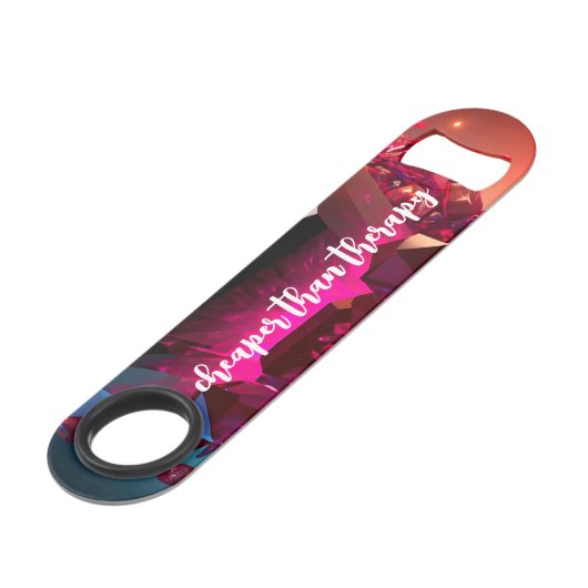 Grappig Drink citaat Abstracte onderwaterkristalle Speed Flessenopener (Voorkant Gekanteld)