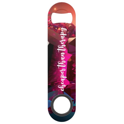 Grappig Drink citaat Abstracte onderwaterkristalle Speed Flessenopener (Voorkant)