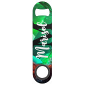 Grappig Drink citaat Abstracte onderwaterkristalle Speed Flessenopener (Achterkant)