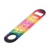 Grappig Drink citaat Rainbow Galaxy Stars Stardust Speed Flessenopener (Voorkant Gekanteld)