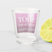 Grappig Drink Citaat Trendy Wedding Glitter Party Shot Glas (Achterkant)