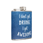 Grappig Drink citaten Stijlvolle grafische glitter Heupfles (Rechts)