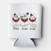 Grappig "Drink, Drink, Drink" Snowman en Wine Blikjeskoeler (Voorkant)