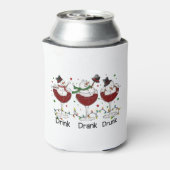 Grappig "Drink, Drink, Drink" Snowman en Wine Blikjeskoeler (Blikje Achterkant)