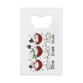 Grappig "Drink, Drink, Drink" Snowman en Wine Creditkaart Flessenopener (Achterkant)
