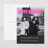 Grappig  Drink en ordelijk verloop van de dag Briefkaart (Voorkant / Achterkant)