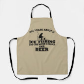 Grappig drink gezegde voor bier- en ijsvissen schort (Voorkant)