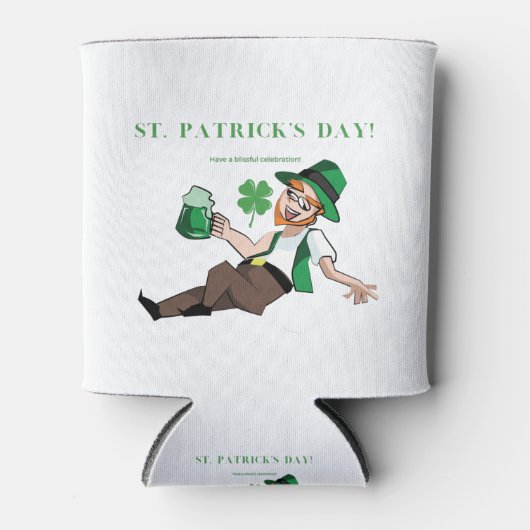 Grappig Drink Iers | Een zalige St Patrick Blikjeskoeler (Voorkant)