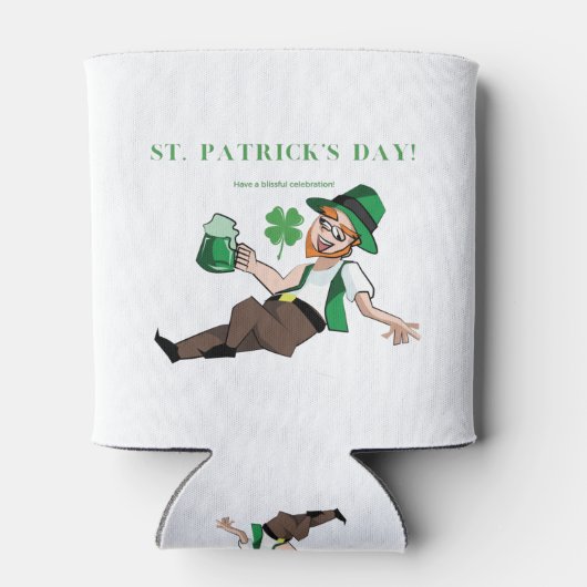Grappig Drink Iers | Een zalige St Patrick Blikjeskoeler (Achterkant)