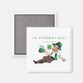 Grappig Drink Iers | Een zalige St Patrick Magneet (Voorkant / Achterkant)