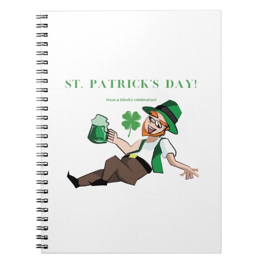 Grappig Drink Iers | Een zalige St Patrick Notitieboek (Voorkant)