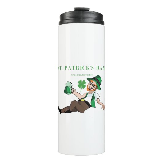 Grappig Drink Iers | Een zalige St Patrick Thermosbeker (Voorkant)