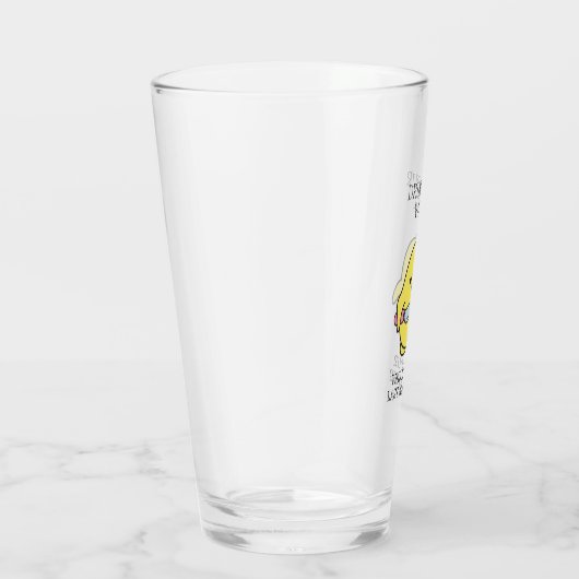 Grappig Drink je water herinnering van een Schatti Glas (Rechts)