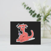 grappig drink kangaroo briefkaart (Staand voorkant)