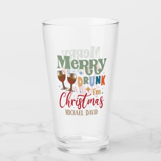 grappig drink Kerst drink Glas (Voorkant)