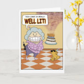 Grappig Drink met de Birthday Cake Kaart (Gele Bloem)