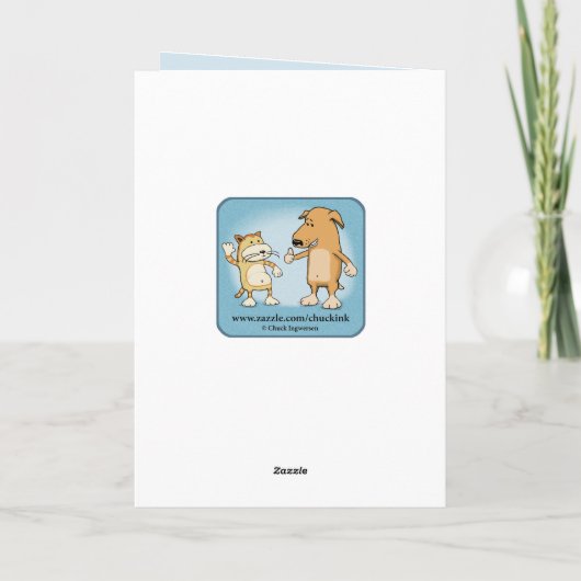 Grappig Drink op de Tub Birthday Kaart (Achterkant)