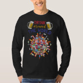 Grappig Drink over de hele wereld T-shirt (Voorkant)