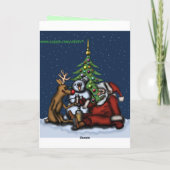 Grappig drink Prettige feestdagen kerstfeest Kaart (Achterkant)