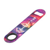 Grappig Drink Quote Rainbow Galaxy Vrouwelijke Kon Speed Flessenopener (Voorkant Gekanteld)