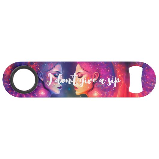 Grappig Drink Quote Rainbow Galaxy Vrouwelijke Kon Speed Flessenopener (Voorkant (Horizontaal))