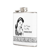 Grappig Drink Quote Retro Woman Alcohol Medicine Heupfles (Links)