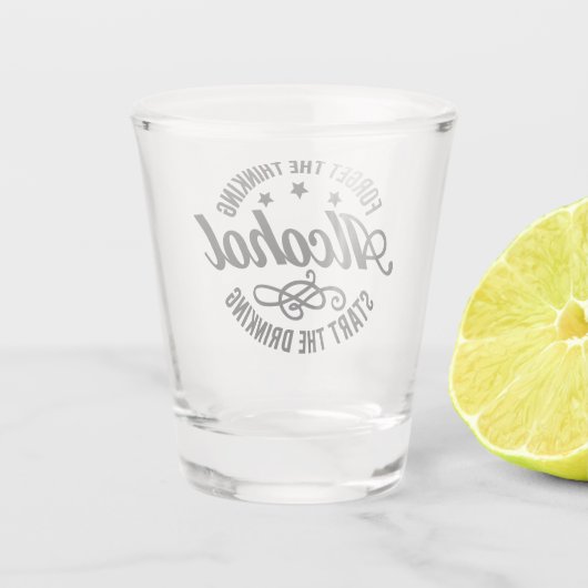 Grappig Drink Shot Glas (Achterkant)