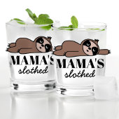 Grappig Drink sloth cadeau voor mama die houdt van Whisky Glas