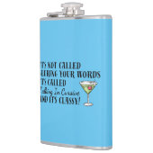 Grappig Drink slurring cursieve woorden bar Heupfles (Links)