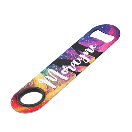 Grappig Drink spel Rainbow Stropdas-Dye Glitter Ga Speed Flessenopener (Achterkant Gekanteld)