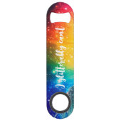 Grappig Drink spel Rainbow Stropdas-Dye Glitter Ga Speed Flessenopener (Voorkant)