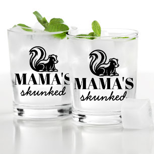 Grappig Drink stinkdier cadeau voor moeder die hou Whisky Glas