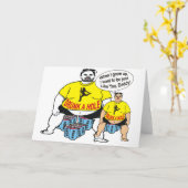 Grappig Drink vader als zoon Wenskaart Kaart (Gele Bloem)